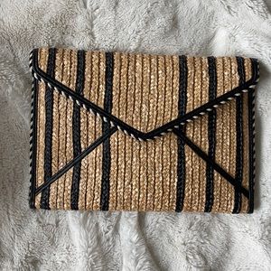 NWT Rebecca Minkoff Straw Clutch